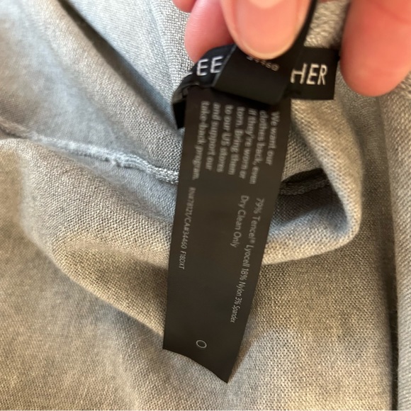 Eileen Fisher Colorblock Poncho Wrap  in Dark Pearl Quiet Luxury - Picture 8 of 12